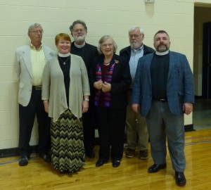 l-R Joel Walker, St. Martin-in-the-Fields, Keller; Amy Haynie, Trinity, Fort Worth; Christopher Jambor, All Saints', Fort Worth; Jane Dennis, St. Luke's, Stephenville; Norm Synder, Good Shepherd, Granbury; Kevin Johnson, St. Alban's, Theatre Arlington