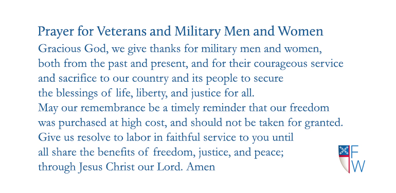 Prayer for Veterans and Military Men and Women Episcopal